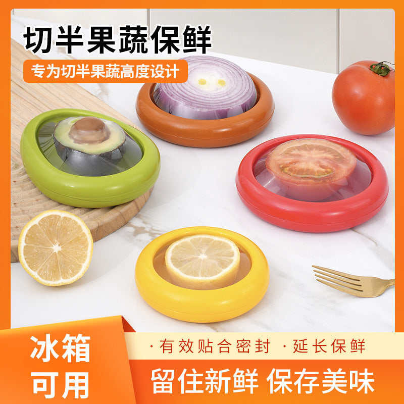 Cross-Border Popular Fruit And Vegetable Fruit Preservation Box Tpu Film Sealed Mini Refrigerator Storage Box Anti-Oxidation New Product