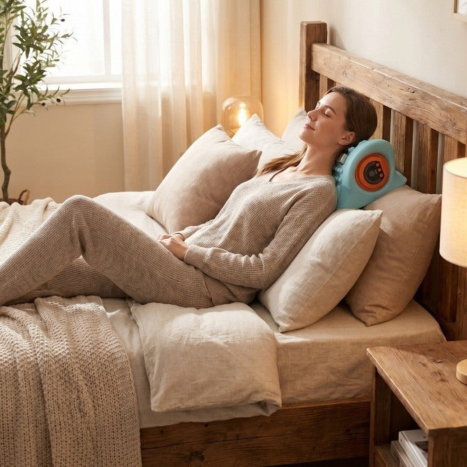 Multifunctional Shoulder And Neck Massager Massage Pillow Portable Household Electric Kneading Neck EMS Hot Compress Pulse New